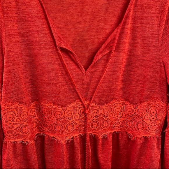 ALTAR’D STATE women’s Orange Medium Bohemian Blouse Bell Sleeve - Picture 2 of 11